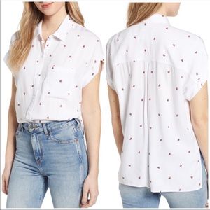 Rails Strawberry Fields button down top